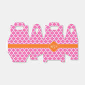 ホットピンク#2モロッコ#5カボチャ3イニシャルモノグラム フェイバーボックス (折り畳みなし)