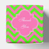 ホットピンク#2ライムグリーンLGシェブロン名モノグラム フェイバーボックス (上部)