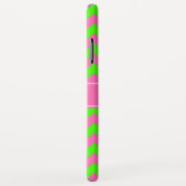 ホットピンク#2ライムグリーンLGシェブロン名モノグラム Case-Mate iPhoneケース (裏面/右)