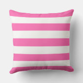 ホットピンク#2 Whtホリストライプズ海軍名モノグラム クッション (裏面)