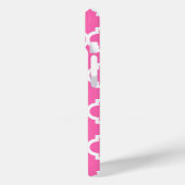 ホットピンク#2 Whtモロッコ#5ネイビー3イニシャルモノグラム Case-Mate iPhoneケース (裏面 / 左)