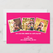 ホットピンクBe明るいメリークリスマスライト写真 シーズンカード (裏面)