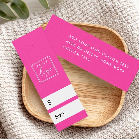 ホットピンクDIY価格つるラベルとカスタム