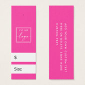 ホットピンクDIY価格つるラベルとカスタム (正面&裏面)