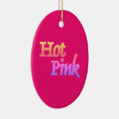 ホットピンクw名セラミック楕円オーナメント セラミックオーナメント (右)