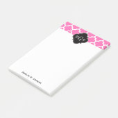 ホットピンクWTモロッコモロッコ#5ブラック3イニシャルモノグラム ポストイット (アングル)