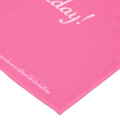 ホットピンパーソナライズされたク50番目の誕生日テーブルクロス テーブルクロス (アングル)