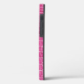 ホットピンフェイククのワニの皮のパーソナライズされた名前 Case-Mate iPhoneケース (裏面 / 左)