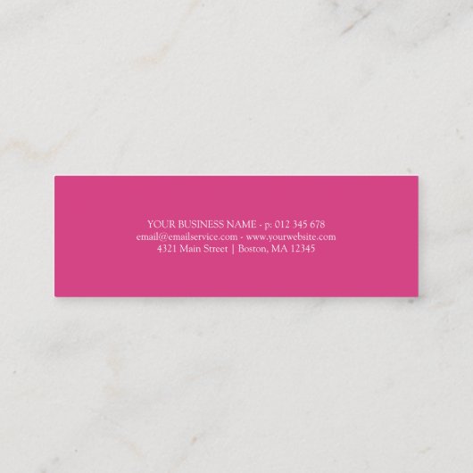 ホットピン淡い色のクプレーンありがとうご購入いただきましたインサート ロイヤリティカード (裏面)