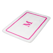 ホットピ名門私立校風のンクエレガントフレミニマルムイニシャル バスマット (アングル)