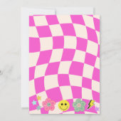 ホットピ名門私立校風のンクY2Kスリープオーバーハッピー顔誕生日 招待状 (裏面)