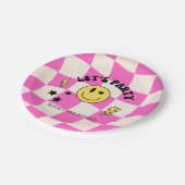 ホットピ名門私立校風のンクY2Kレトロ誕生日紙プレート ペーパープレート (アングル)