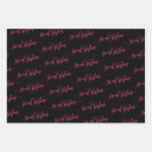 ホットピ渦巻形のンクSweet sixteenパターン ラッピングペーパーシート (正面)