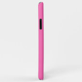 ホットピ無地のンク背景、名前モノグラム Case-Mate iPhoneケース (裏面/右)