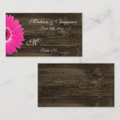 ホットピ素朴ンクガーベラデイジー結婚ズ座席表 プレイスカード (正面/裏面)