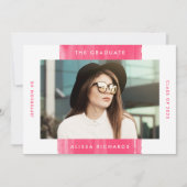 ホットピ絵を描ック |写真卒業パーティー 招待状 (正面)