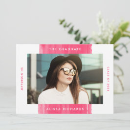 ホットピ絵を描ック |写真卒業パーティー 招待状