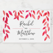 ホットピ葉ンク結婚スのミニ スパークリングワインラベル (シングルラベル)