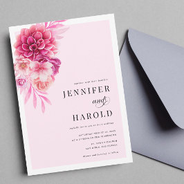 ホットピ鮮やかンクフローラQRコードすべて結婚の 招待状