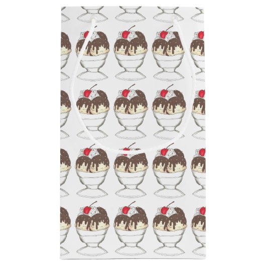 ホットファッジアイスクリームサンデザートスクープ店 スモールペーパーバッグ (裏面)