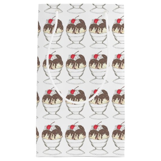 ホットファッジアイスクリームサンデザートスクープ店 スモールペーパーバッグ (正面)