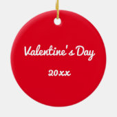 ホットファッジアイスクリームサンデバレンタインデーグルメ セラミックオーナメント (裏面)