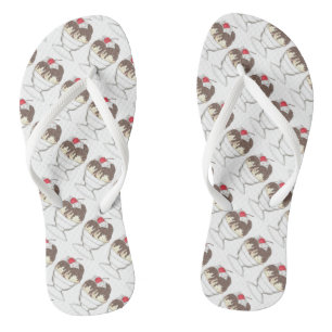 ホットファッジアイスクリームショップサンデエグルメフリップフロップ ビーチサンダル