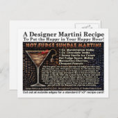 ホットファッジサンデマルティーニレシピハガキ ポストカード (正面/裏面)