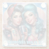 ホットフラッシュクロニクルガラスのコースターはっきりした- & Sassy ガラスコースター (裏面)