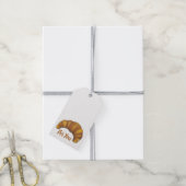 ホットフレーキーバタークロワッサンフランスのツペストリーベーカリー ギフトタグ (より糸付き)