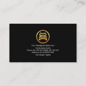 ホットブカッコいいルー電気稲妻金ゴールドセミトラック 名刺 (裏面)