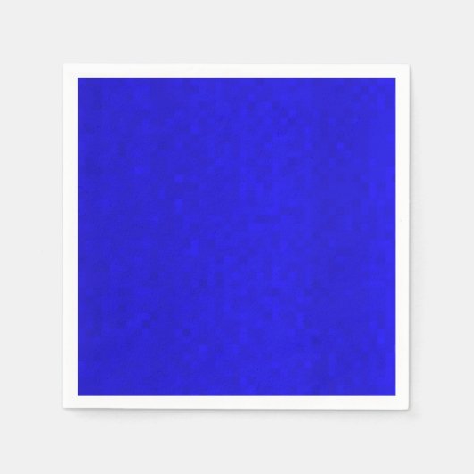 ホットブルーの小さなモザイクタイル スタンダードカクテルナプキン (正面)