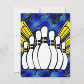 ホットブルーボーイズフォトボーリングパーティの招待状 招待状 (裏面)