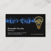 ホットブルー電気稲妻バルブホーム 名刺 (正面)