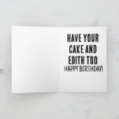 ホットブロンド男おもしろい性の友人誕生日カード カード (内部)