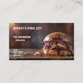 ホットプルポークサンドイッチと文字宇宙 名刺 (正面)