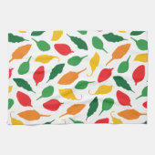 ホットペッカラフルパーズハーブガーデンパターン キッチンタオル (横)