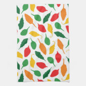 ホットペッカラフルパーズハーブガーデンパターン キッチンタオル (縦)