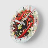 ホットペッパーサラダ ラウンド壁時計 (傾斜)