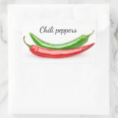 ホットペッパー2個 長方形シール (バッグ)