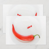 ホットペッパー ハーツ 白 赤 招待状 (正面/裏面)