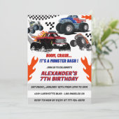 ホットホイールパーティの招待状ボーイブームクラッシュ 招待状 (スタンド正面)