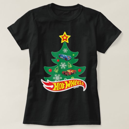 ホットホイールホットホイールクリスマスツリー Tシャツ (デザイン正面)