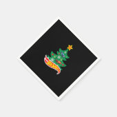 ホットホイール – ホットホイールクリスマスツリー スタンダードカクテルナプキン (角)