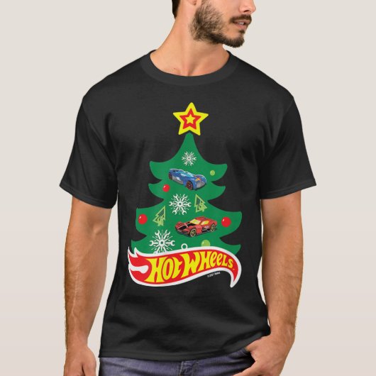 ホットホイール – ホットホイールクリスマスツリー Tシャツ (正面)
