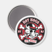 ホットホッグ™ラウンドマグネット マグネット (正面/裏面)