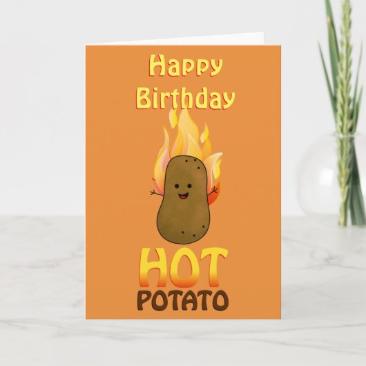 ホットポテトの誕生日 カード (正面)