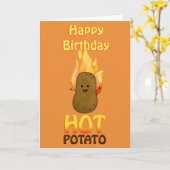 ホットポテトの誕生日 カード (黄色い花)