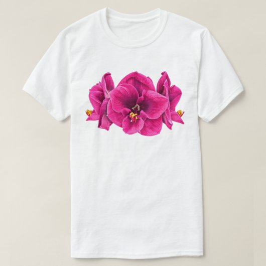 ホットマゼンタの花 - Tシャツ (デザイン正面)