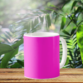 ホットマゼンタ無地の色 コーヒーマグカップ